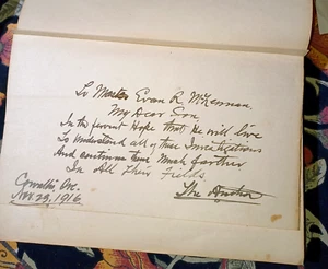 1916 HC Signed Insc Author2son COSMICAL EVOLUTION CRITICAL CONSTRUCTIVE McLennan - Picture 1 of 24