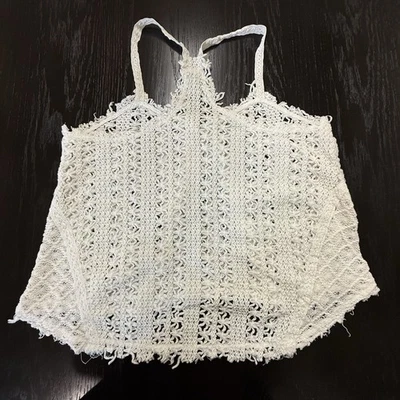 Vintage Havana White Crochet Tank - Size Medium - Image 1 of 3