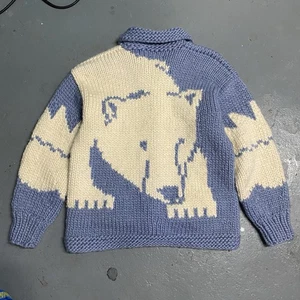 Chaqueta vaquichan vintage de lana de oso polar - Imagen 1 de 5