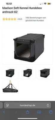 Maelson Soft Kennel Neon-Orange, 62 cm - faltbare Hunde-Transportbox Reisetasche - Bild 1 von 4