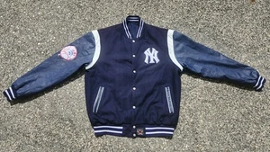 Jeff Hamilton Vintage New York Yankees Jacket JH Wool/Leather Reversible Nice!! - Picture 1 of 14