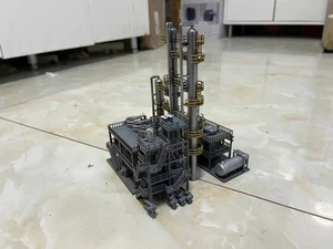 Modellino scena treno scala N 1/160 fatto a mano impianto chimico rifinito figure modellini - Foto 1 di 6