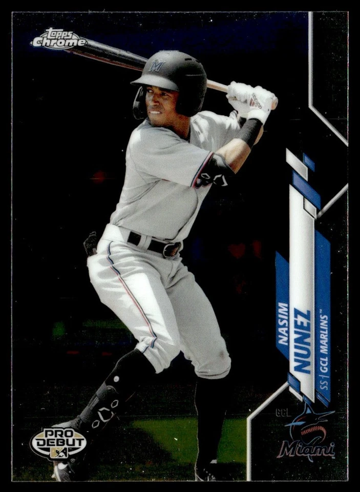2020 Topps Pro Debut Chrome Nasim Nunez GCL Marlins #PDC-31 - Image 1 of 2