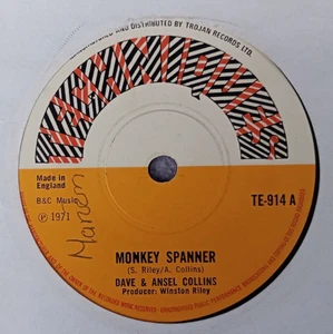 DAVE + ANSEL COLLINS MONKEY SPANNER '71 UK Techniques 7" VINYL SINGLE PLAYS WELL - Picture 1 of 2