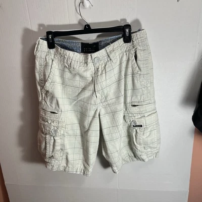 Pantalones cortos cargo Quicksilver a cuadros para hombre talla 32 Foto 1 de 4