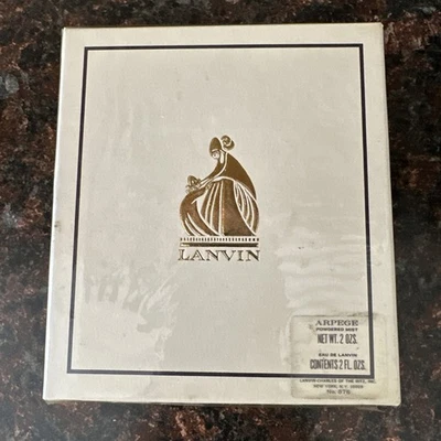 Vintage Lanvin Arpege Perfume Mist And Dusting Powder Gift Set In Velvety Box - Image 1 of 3