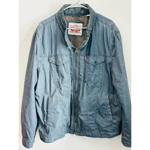 Levi Strauss & Co. Men's XXL Blue Twill Zip Up Jacket Trucker Casual - Picture 1 of 5
