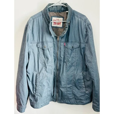 Levi Strauss & Co. Men's XXL Blue Twill Zip Up Jacket Trucker Casual - Image 1 of 4