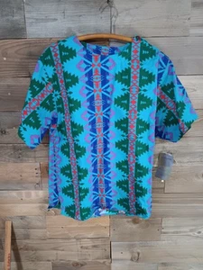 NUEVO CON ETIQUETAS Camisa Wrangler De Colección Sin Stock RARA Sin Cuello Geométrica Azteca Talla XL - Imagen 1 de 17