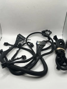 Jeu de câbles d'alimentation modulaires EVGA - CPU, VGA, MB, PSU - Manchon noir - Photo 1/5