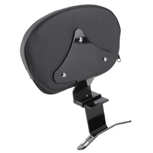 ・Black Motorcycle Passenger Backrest Comfortable Strong Support Stabe - Picture 1 of 12