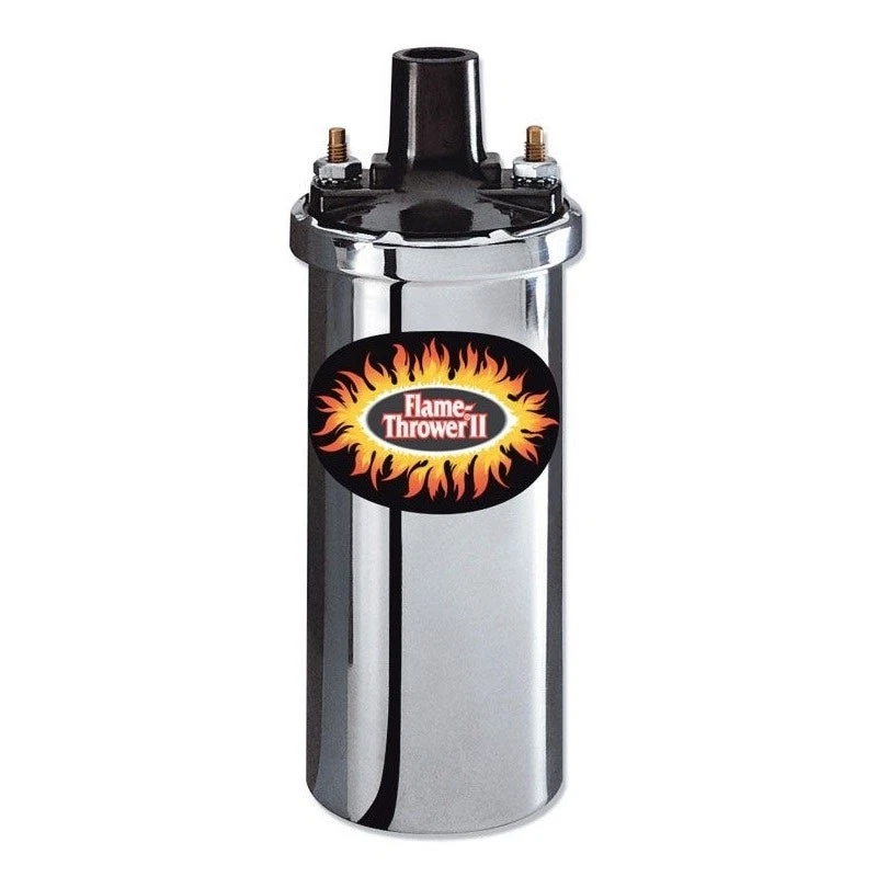 Pertronix Flame-Thrower II Ignition Coil , 12 Volt, 0.6 OHM, Chrome Beetle - Image 1 of 1