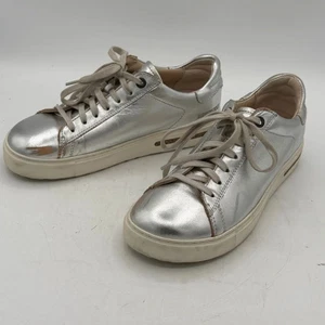 Birkenstock Silber Turnschuhe Damen Größe 36E 5,5 US Hergestellt in Portugal Freizeit - Bild 1 von 11