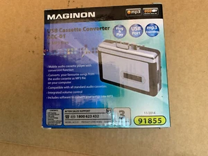 Maginon Portable Cassette Converter [Converts Audio via USB to MP3] NEW - Picture 1 of 3