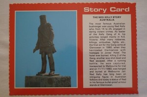 The Ned Kelly Story Victoria Australia Collectable Story Card Postcard