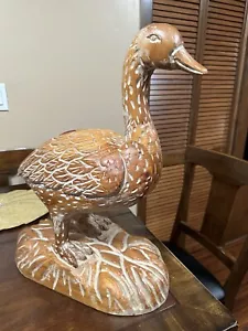Sarreid Ltd Made In Spain Large Wooden Duck - Picture 1 of 8