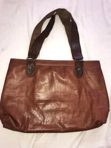 Medium Size 3 Compartment Full Grain Leather Tote Artisan Craft - Picture 1 of 10