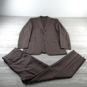 Canali Suit Men's 40R EU Size 50 36x31 2 Piece Full Suit Made in Italy Mocha - Picture 1 of 19