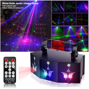 9 Eyes LED RGB Stage Light DMX Laser Projector DJ KTV Show Party Lighting Remote - Picture 1 of 17