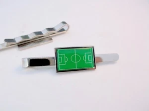 FOOTBALL SOCCER PITCH TIE SLIDE GRIP BAR PIN TACK CLASP CLIP GIFT - Picture 1 of 2