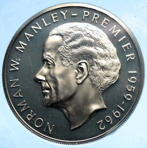 1973 JAMAICA Proof Premier Norman W. Manley Proof Silver 5 Dollars Coin i104790 - Picture 1 of 3