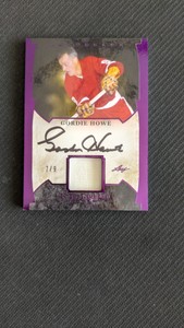 2023 LEAF IN THE GAME USED HOCKEY GORDIE HOWE #ed 7/9 JERSEY AUTO AUTOGRAPH