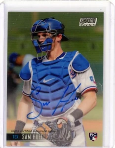2021 Topps Stadium Club Chrome Sam Huff Rookie RC On Card Autograph - Picture 1 of 2