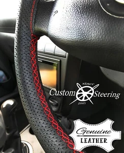 FÜR 2014-18 VAUXHALL VIVARO B PERFORIERTES LEDER LENKRADABDECKUNG ROT ST - Bild 1 von 6
