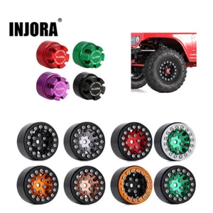 INJORA M2 Wheel Nuts Cap & 1.0" Beadlock CNC Wheel Rims (W1049) for AX24 SCX24 - Picture 1 of 45