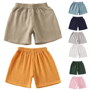 Unisex Baby Infant Outfits Picnic Cotton Linen Shorts Jogging Bloomer Play Wear - Picture 1 of 45