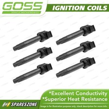 6 x Goss Ignition Coils for Toyota Kluger MCU28R 3.3L V6Cyl 2003-2007