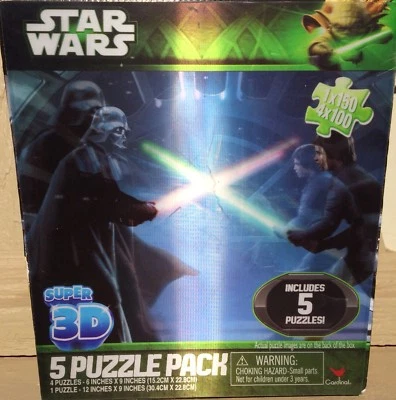 Star Wars 5 Puzzle Pack Super 3D por el Cardenal Darth Vader Luke Skywalker Yoda Foto 1 de 4