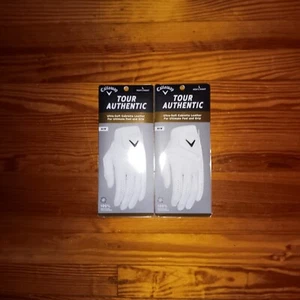 2 New Callaway Tour Authentic Leather Golf Gloves Large Right for LHers - Picture 1 of 1