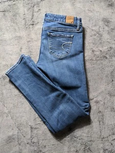 American Eagle Stretch Skinny Damen Jeans Gr. 0 kurz dunkle Waschung - Bild 1 von 13