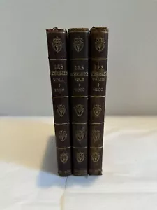 SET - Les Miserables, Victor Hugo Leatherbound 3 Volumes - Nelson 1900 VERY GOOD - Picture 1 of 7