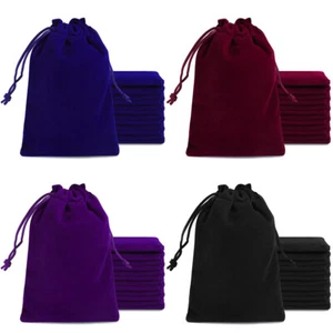2.7"x3.5" 100Pc Velvet Drawstring Pouches Bag Jewelry Gift Bags Wedding Favors - Picture 1 of 15