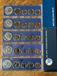 5 sets 1966 - 1967 US Special Mint Sets - Picture 1 of 7
