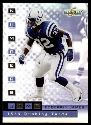 2000 Score Numbers Game Silver Edgerrin James 0682/1553 Indianapolis Colts #NG13 - Image 1 of 2