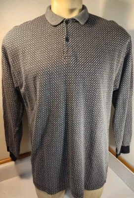 VINTAGE Bugle Boy Acrylic Crewneck Men's Geometric Pullover Sweater Large - Image 1 of 4