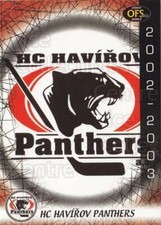 2002-03 Czech OFS Team Cards #2 HC Havirov Panthers
