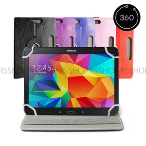 Funda Universal Folio Abatible Cuero Para Tablet Android 9" Rojo Negro Púrpura - Imagen 1 de 6