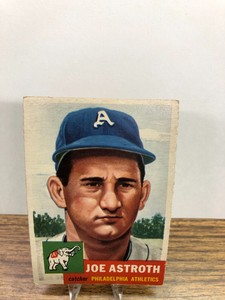 1953 Topps #103 Joe Astroth, Philadelphia Athletics, VG or better.