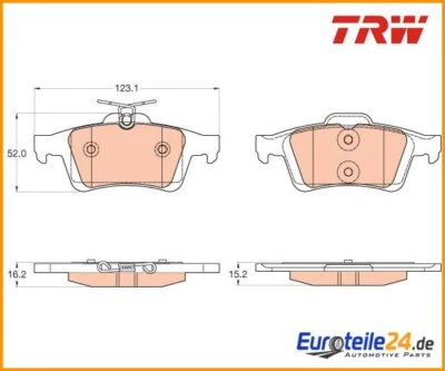 Bremsbelagsatz, Scheibenbremse TRW GDB2033 für Ford C-Max II - Imagem 1 de 2