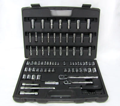 Stanley 6pt SAE & Metric 85pc Socket and Ratchet Set 94-375 Complete - Image 1 of 4