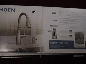 MOEN SURIE Spot Resist Stainless One-Handle High Arc Pulldown Kitchen Faucet-NEW - Picture 1 of 1