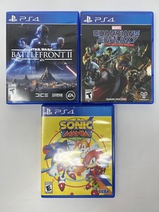 PS4 3 Game Lot - Star Wars Battlefront II, Guardians of the Galaxy…, Sonic Mania