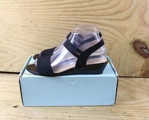 Life Stride Sandals Womens 6.5M Black Yolo Shoes Wedge Sling Back New - Picture 1 of 7