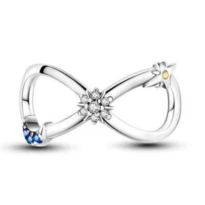 Charm Infinito con Cristalli in Argento 925 Modello Pandora - Foto 1 di 1