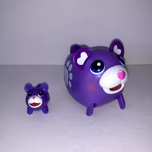 Chubby Puppies & Friends Mulberry Bear Motorized Mother with Mini Cub Purple - Picture 1 of 3