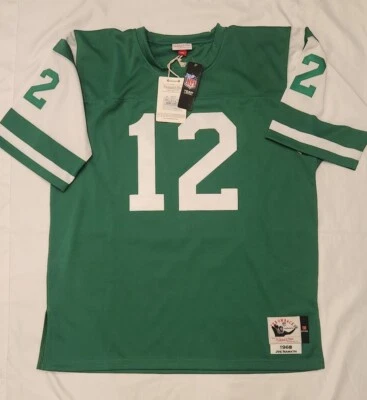 Camiseta deportiva Mitchell & Ness New York Jets Joe Namath Throwback Authentics 2XL para hombre Foto 1 de 4
